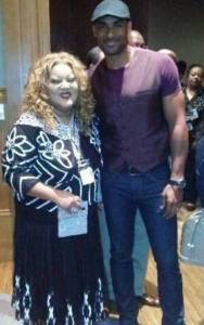 Ms. Caddie with Actor  Boris Kodjoe.